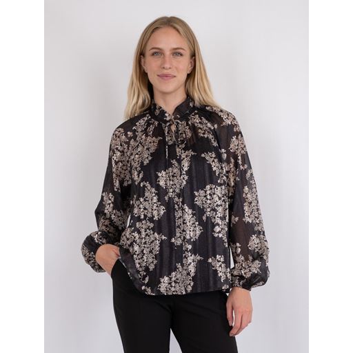 Neo Noir Cobie Elderflower Bluse, Sort, 36