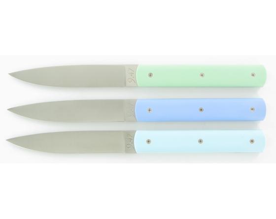 Coffret 6 pièces - Français 9.47 Manche Pastel Couteau Table par Perceval
