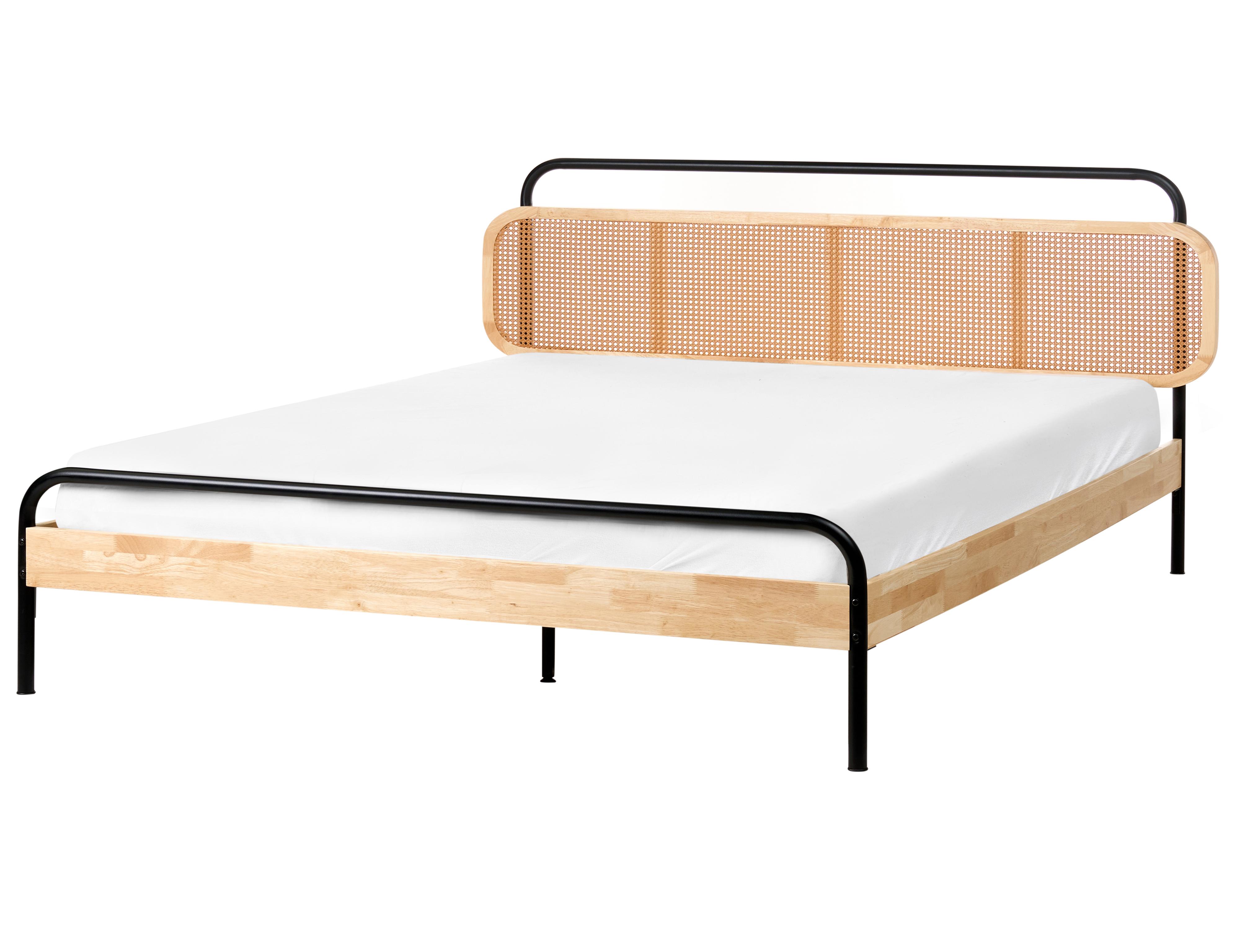 Bed Rotan BOUSSICOURT 180 x 200 cm Lichtbruin