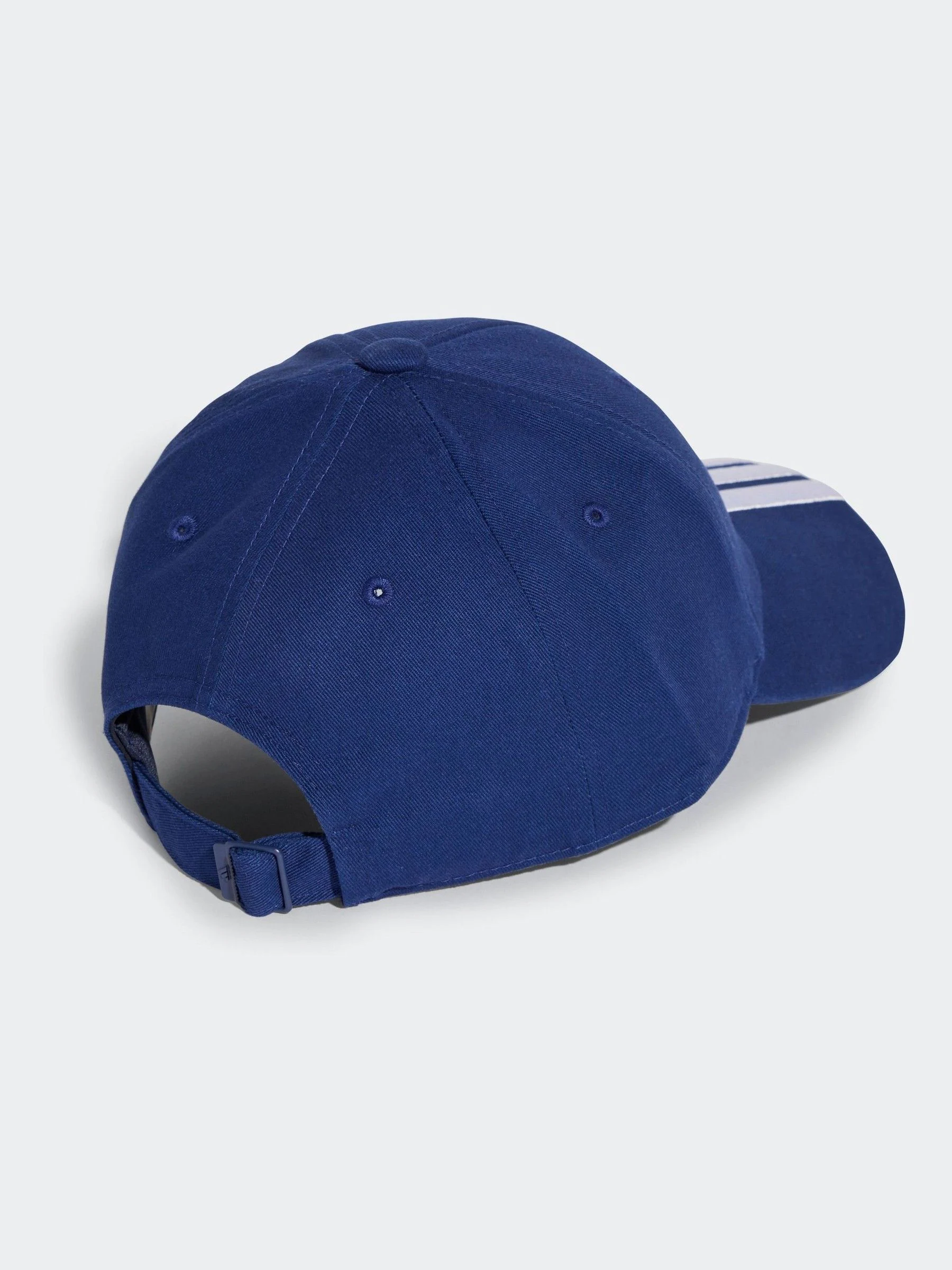 Blauw - adidas 3 Stripe 100% Cotton Baseball Cap