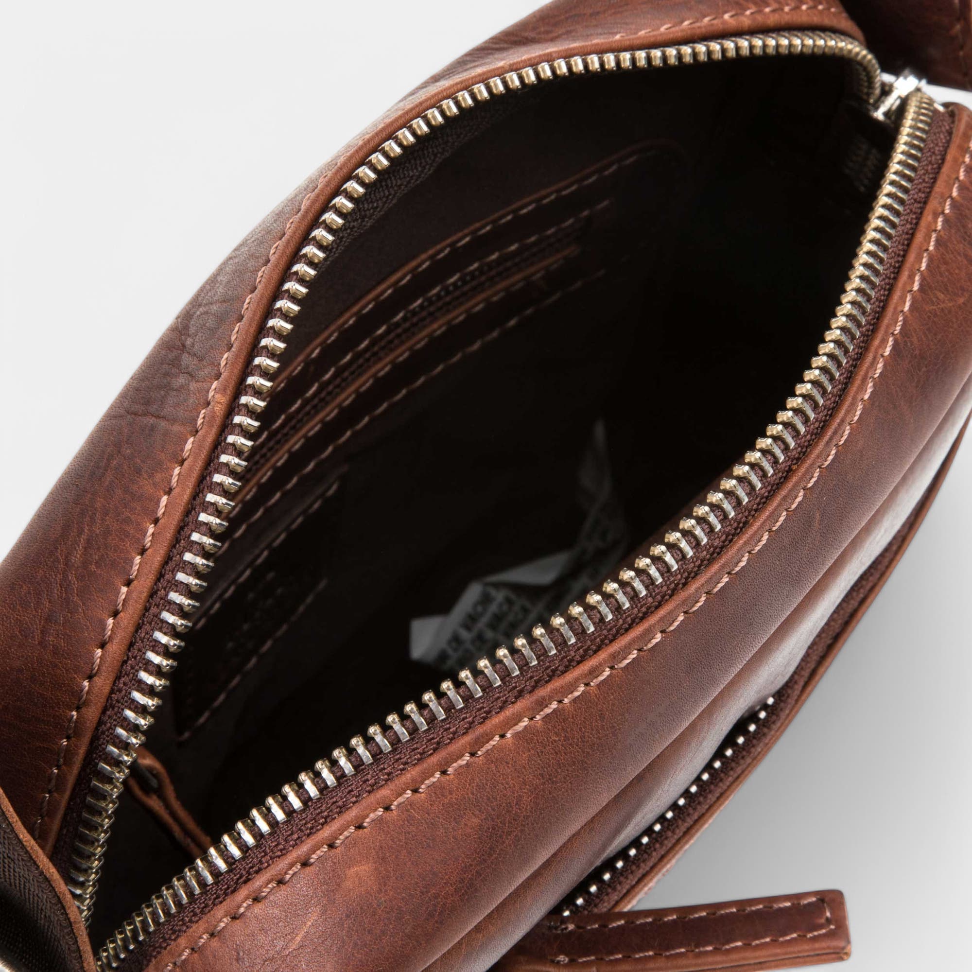 Sac homme en cuir marron