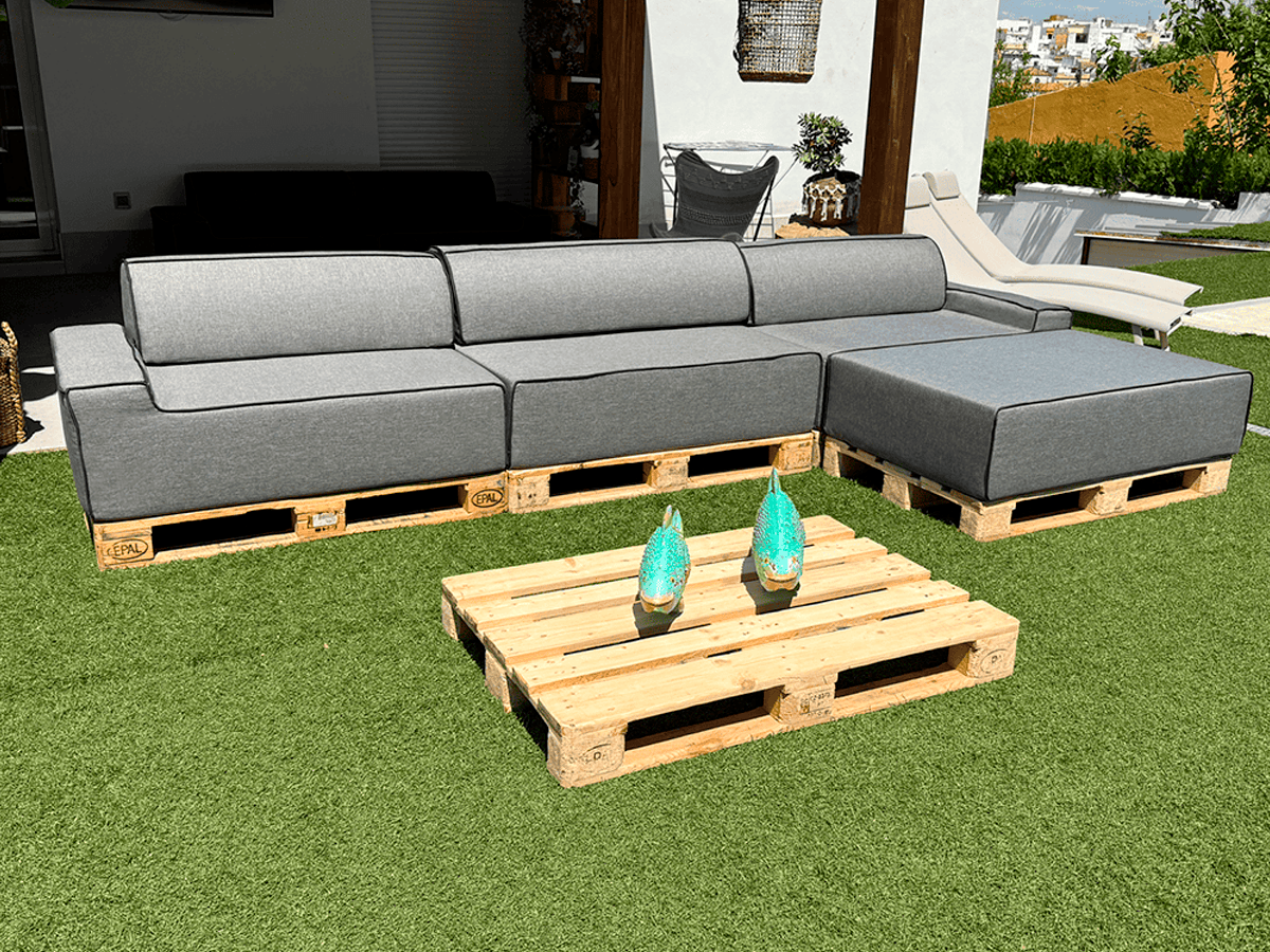 ARKO Triple Chaise Longue Modulaire Bank - 360x160cm Grijs