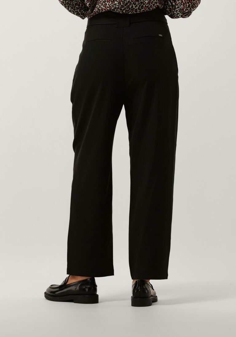 SCOTCH & SODA zwarte scotch & soda pantalon daisy - high rise straight leg paperbag trousers