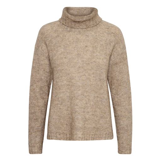 My Essential Wardrobe 11 The Knit Rollneck Striktrøje, Dune Melange, XS