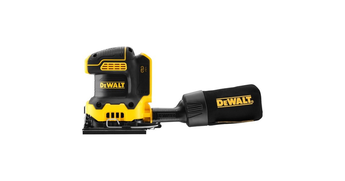 DEWALTAccu Vlakschuurmachine DCW200NT, 18V  (Geel/zwart, T-STAK Box II, Accu en oplader niet inbegrepen)
