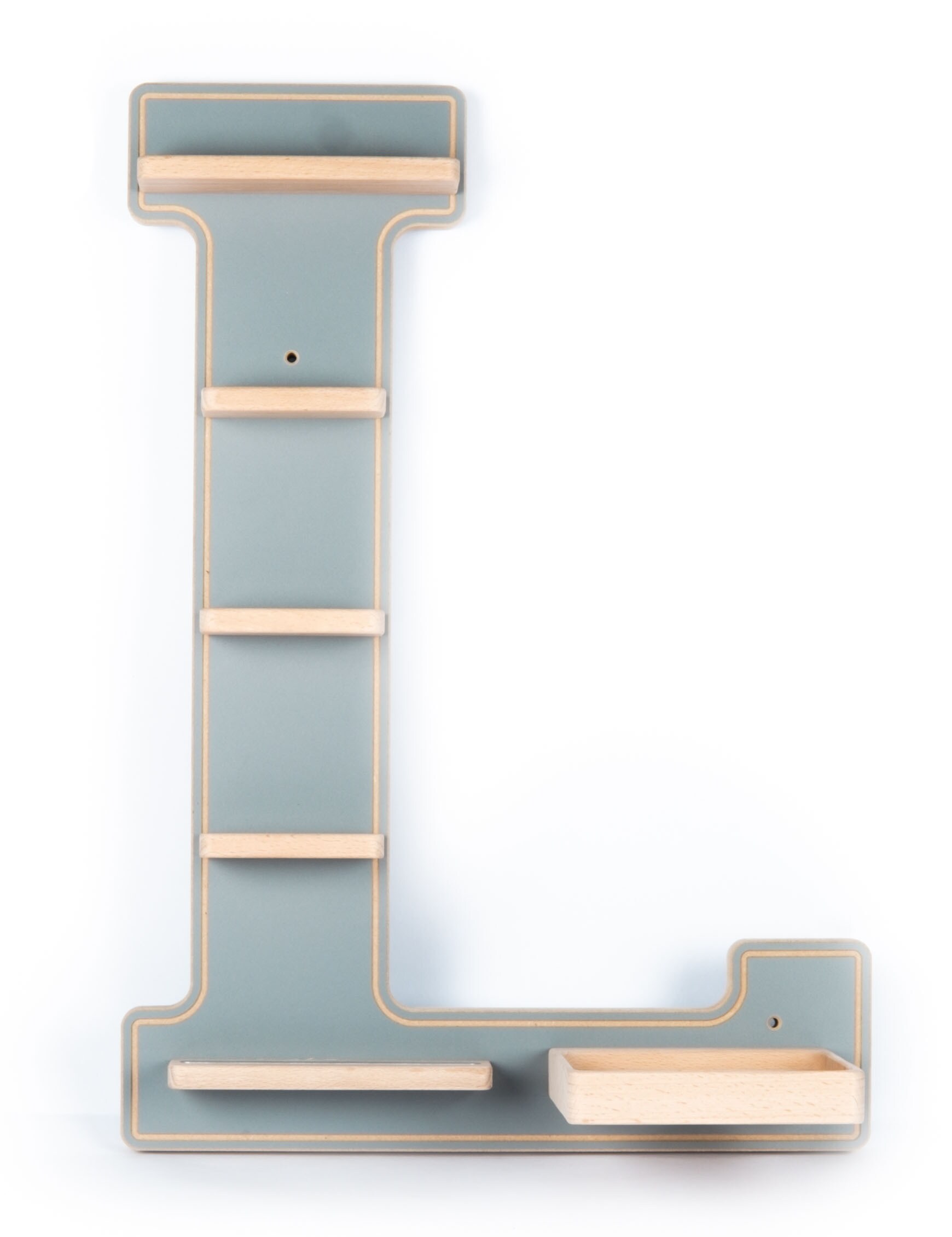 BOARTI Holz Buchstabe L Kinder Regal Toniebox Figuren Wandregal Tonies Musikbox
