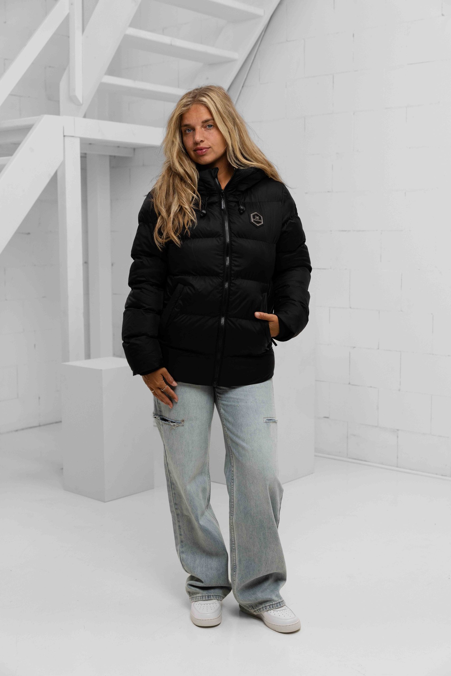 24 Uomo Puffer 2.0 Jacket Dames Zwart