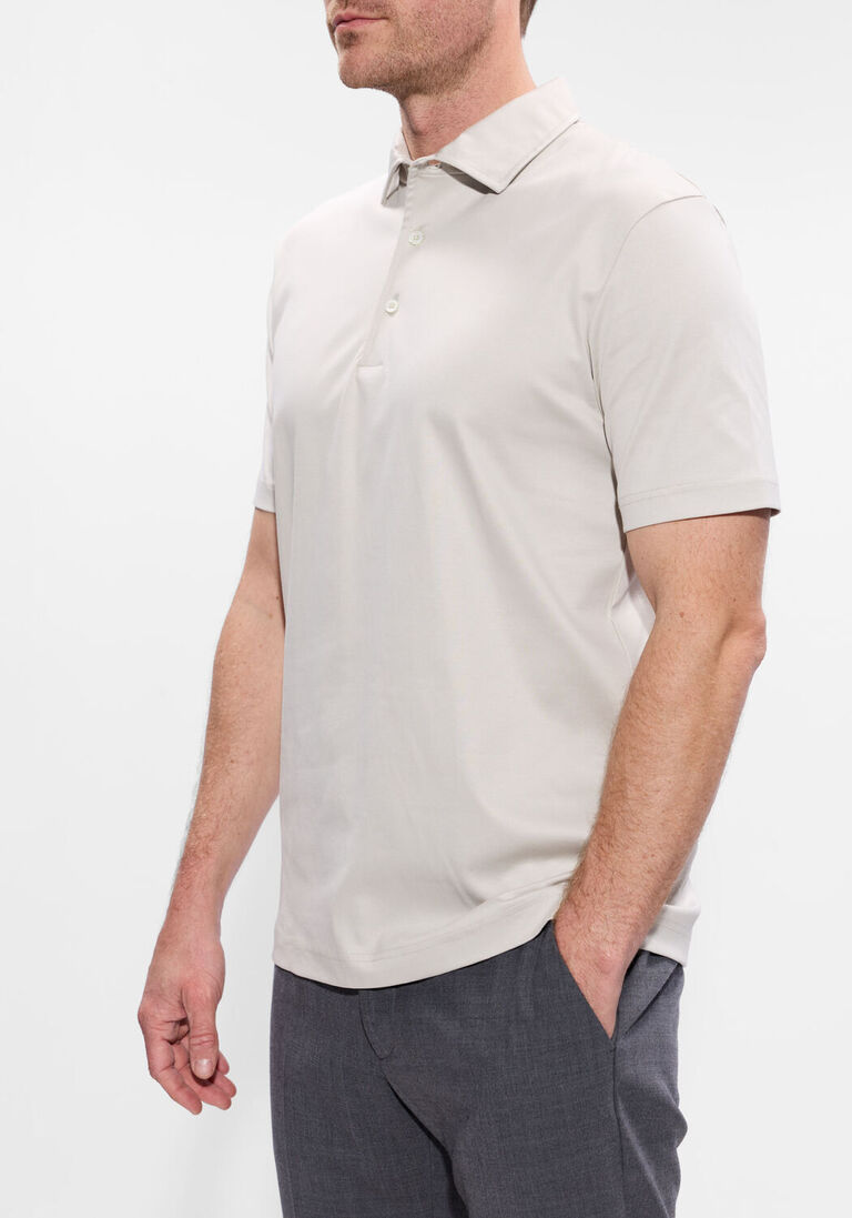 beige valenza polo supima polo schiller collar s/s
