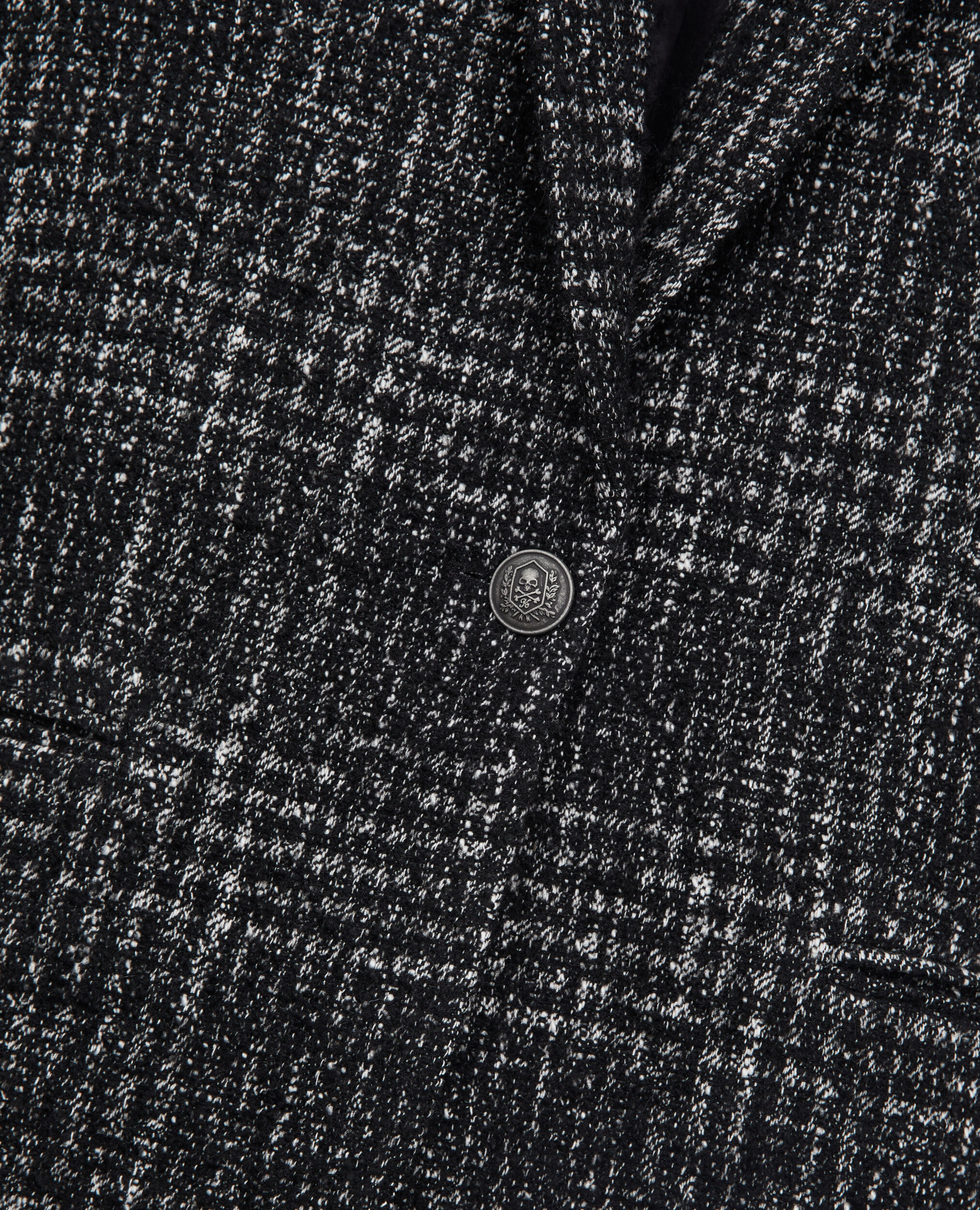 Blazer noir et blanc en tweed