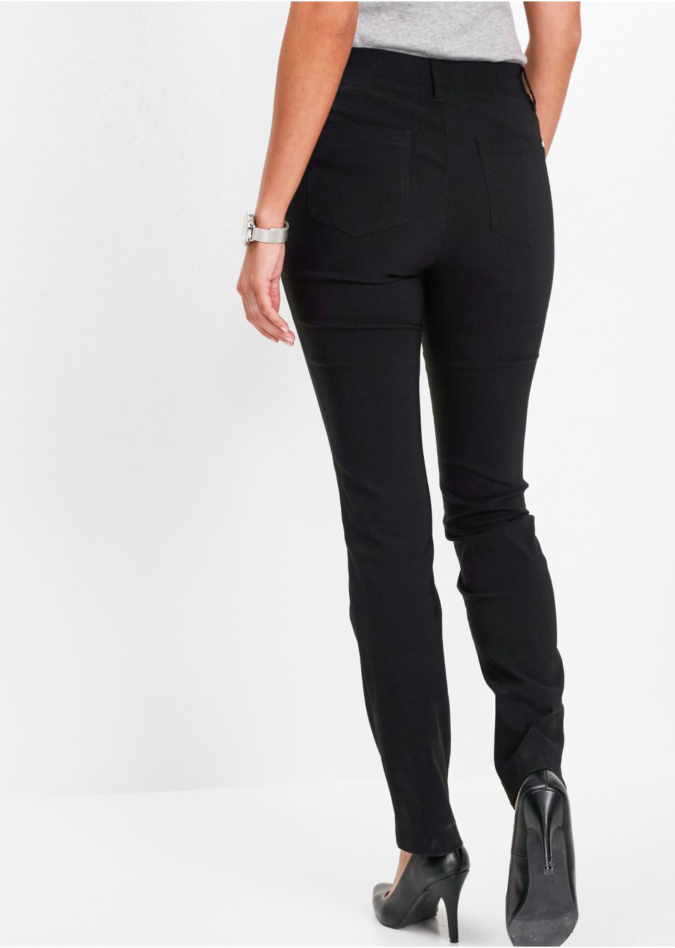 Pantalon extensible à taille élastiquée