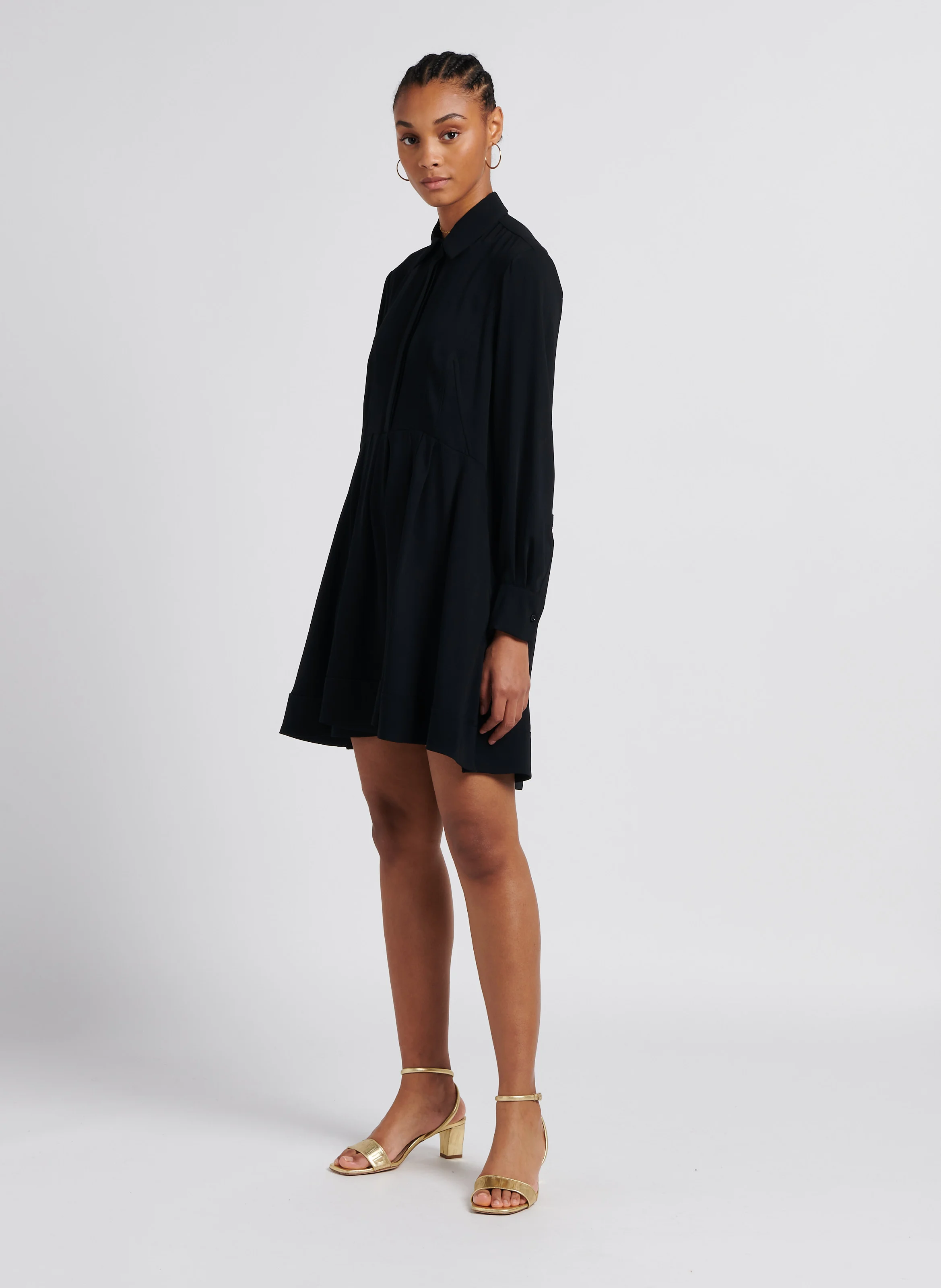 ASTERIX - Robe courte col classique| Noir