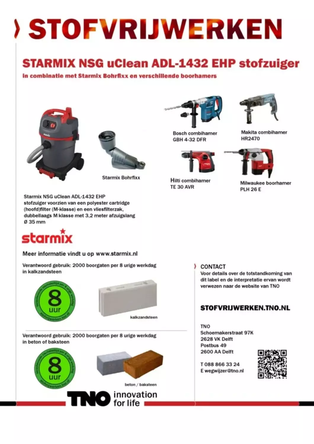 Starmix NSG uClean ADL-1432 EHP Stof-Water-Bouwzuiger - 1400W - L-klasse - 32L