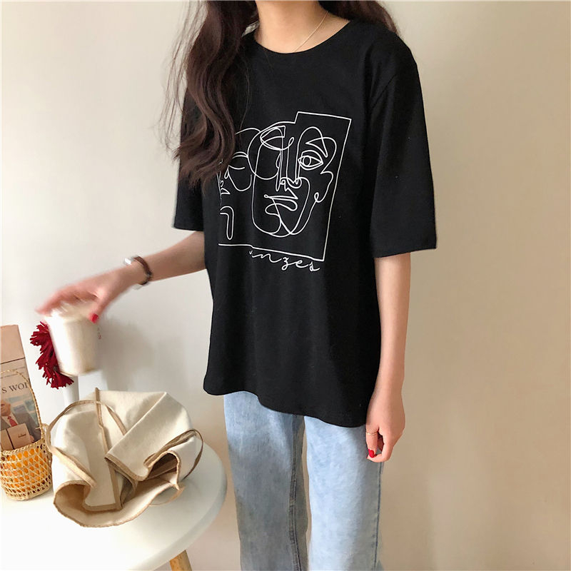 CosmoCorner - T-shirt met korte mouwen en gezichtsprint