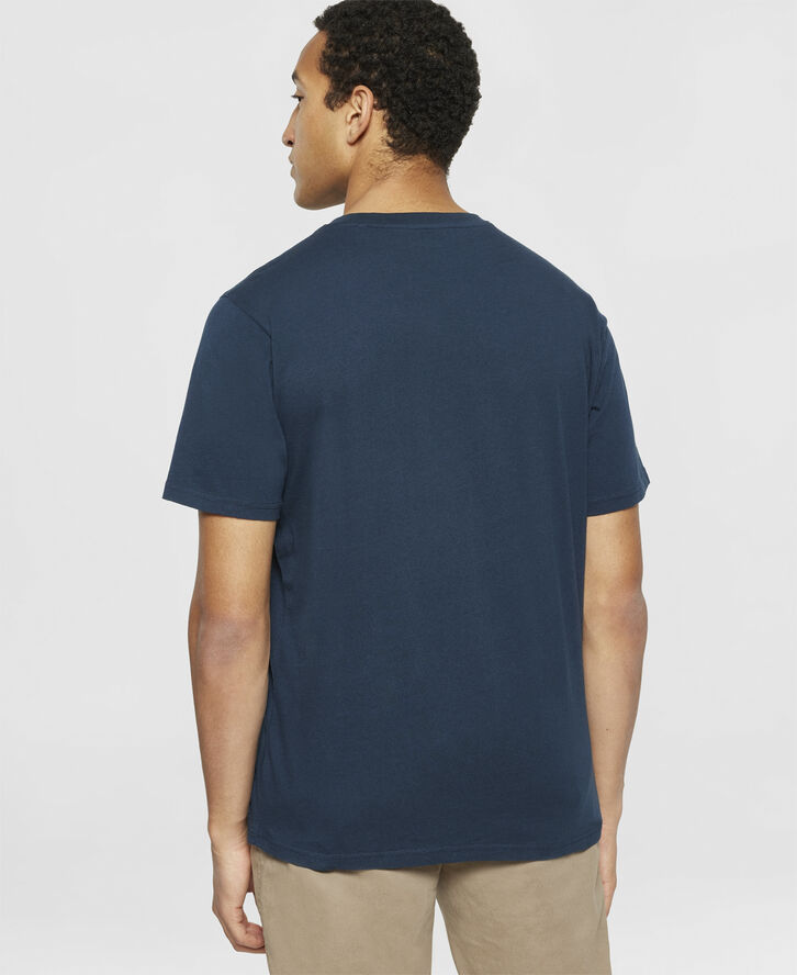 Knowledge Cotton Apparel Regular fit mountain t-shirt - Regenerative Organic Certifie Blå