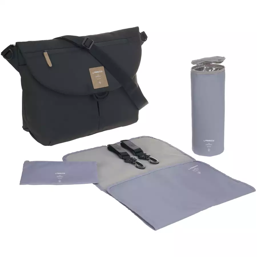 LÄSSIG Wickeltasche Green Label Manu Messenger Bag black