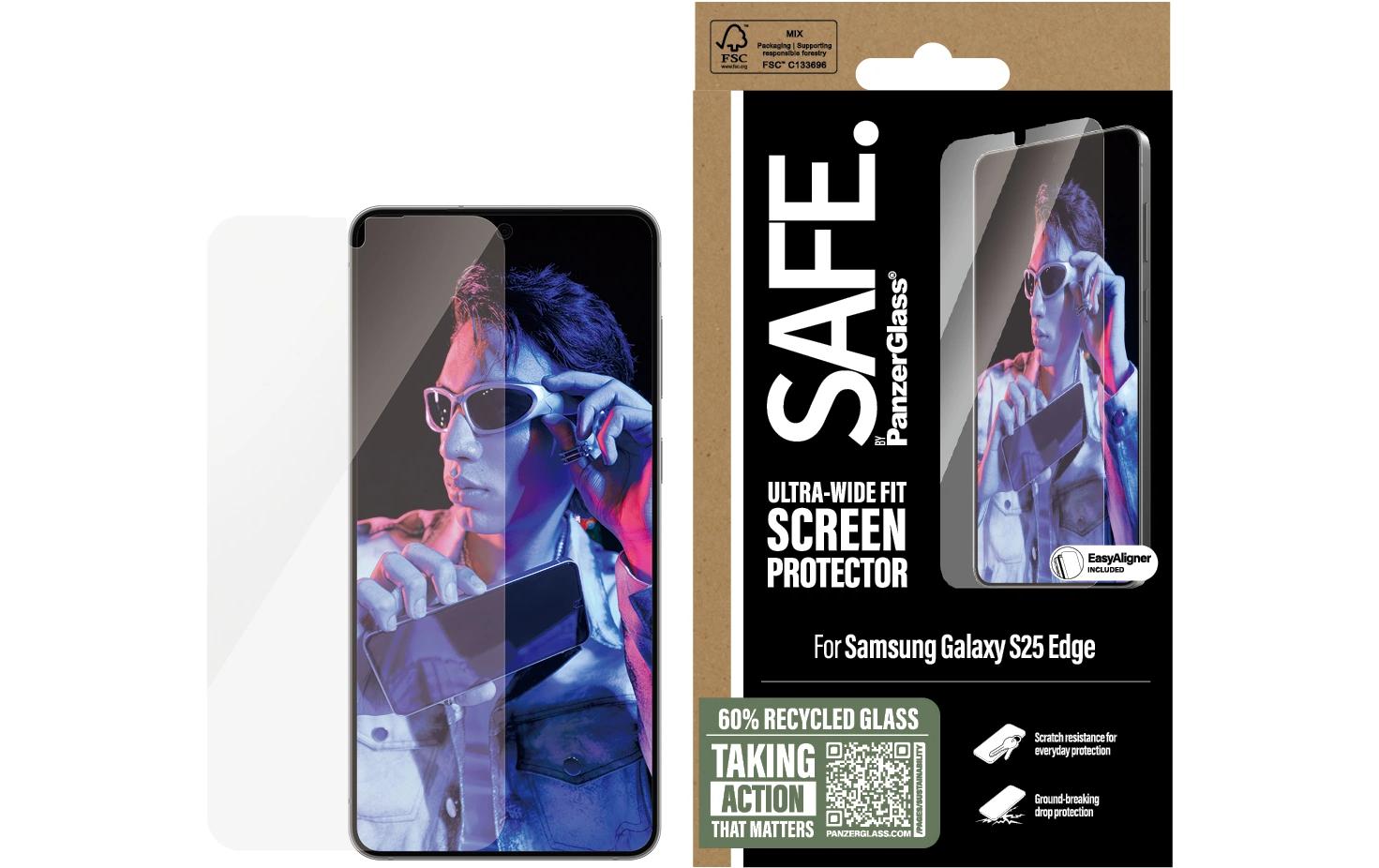 Displayschutz Ultra-Wide FitDisplayschutz für das Samsung Galaxy S25 Edge