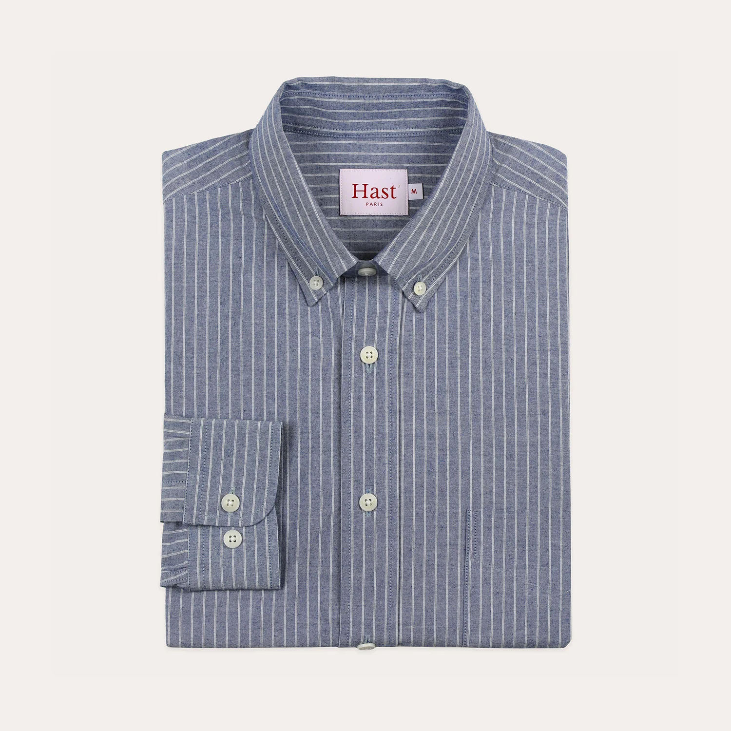 Blue striped cotton shirt