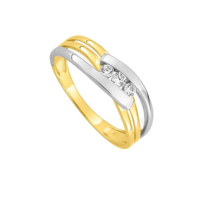 Bague Femme - Oxyde de zirconium - Or 9 Carats
