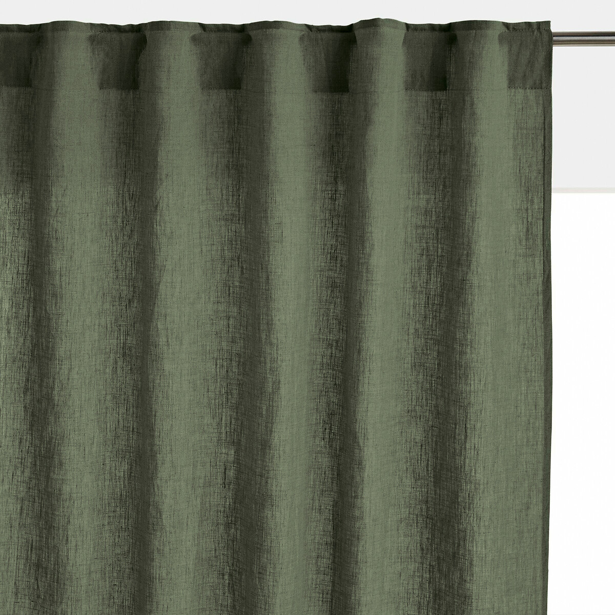 LA REDOUTE INTERIEURS<br>Cortina de linho lavado com laços ocultos, radiador, Onega