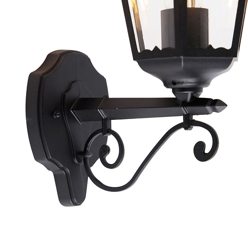 Klassieke buiten wandlamp zwart IP44 - Havana Up
