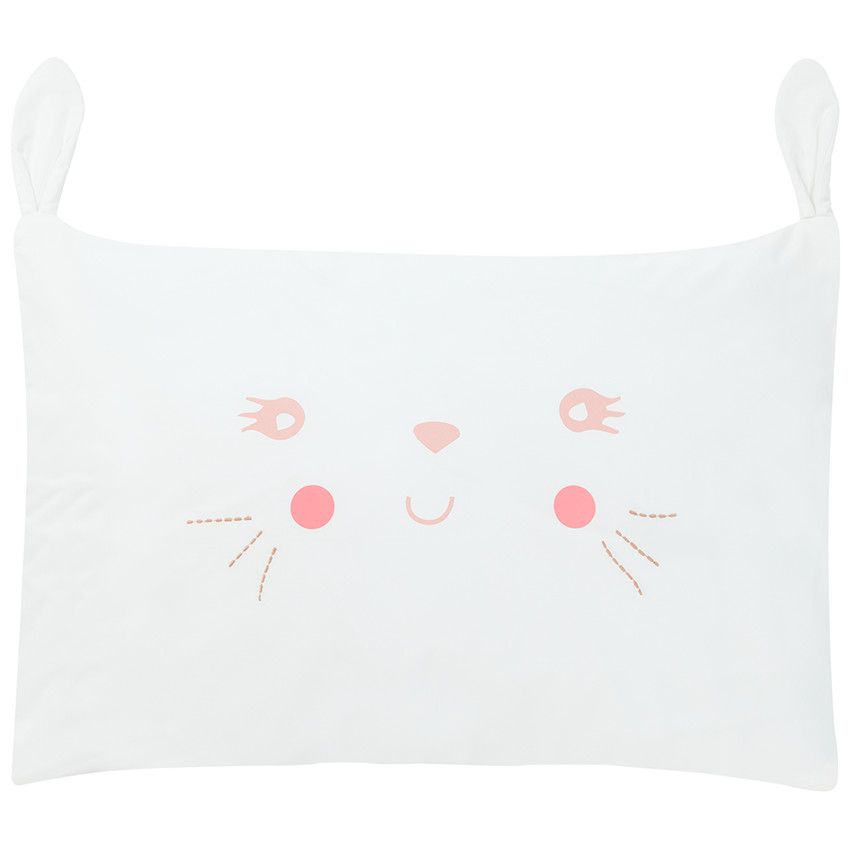 Parure de lit avec housse de couette et taie d'oreiller Little princess - Ecru