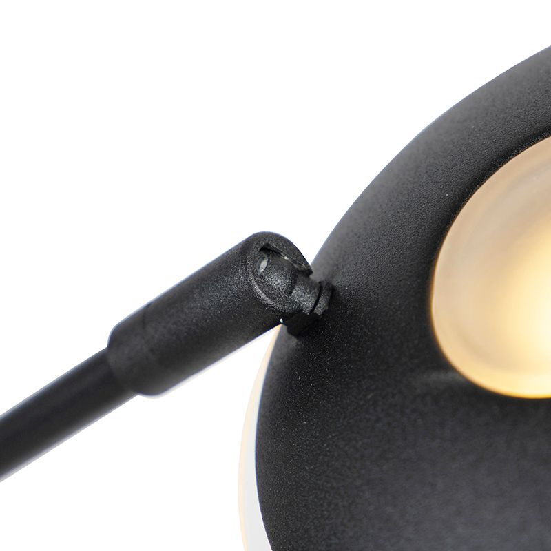 Vloerlamp zwart met leesarm incl. LED en USB-poort - Sevilla