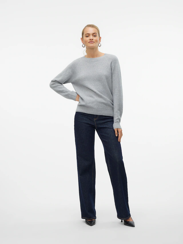Vero Moda Rundhalspullover »VMDOFFY«, in melierter Optik