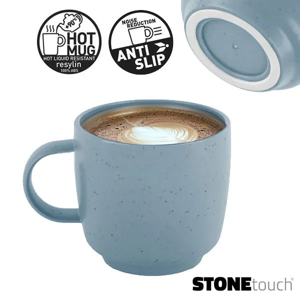 Tasse Cappuccino Mélamine Dolomit Bleue 25cl anti-dérapant BRUNNER