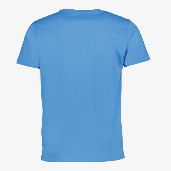 Unsigned heren T-shirt blauw met opdruk