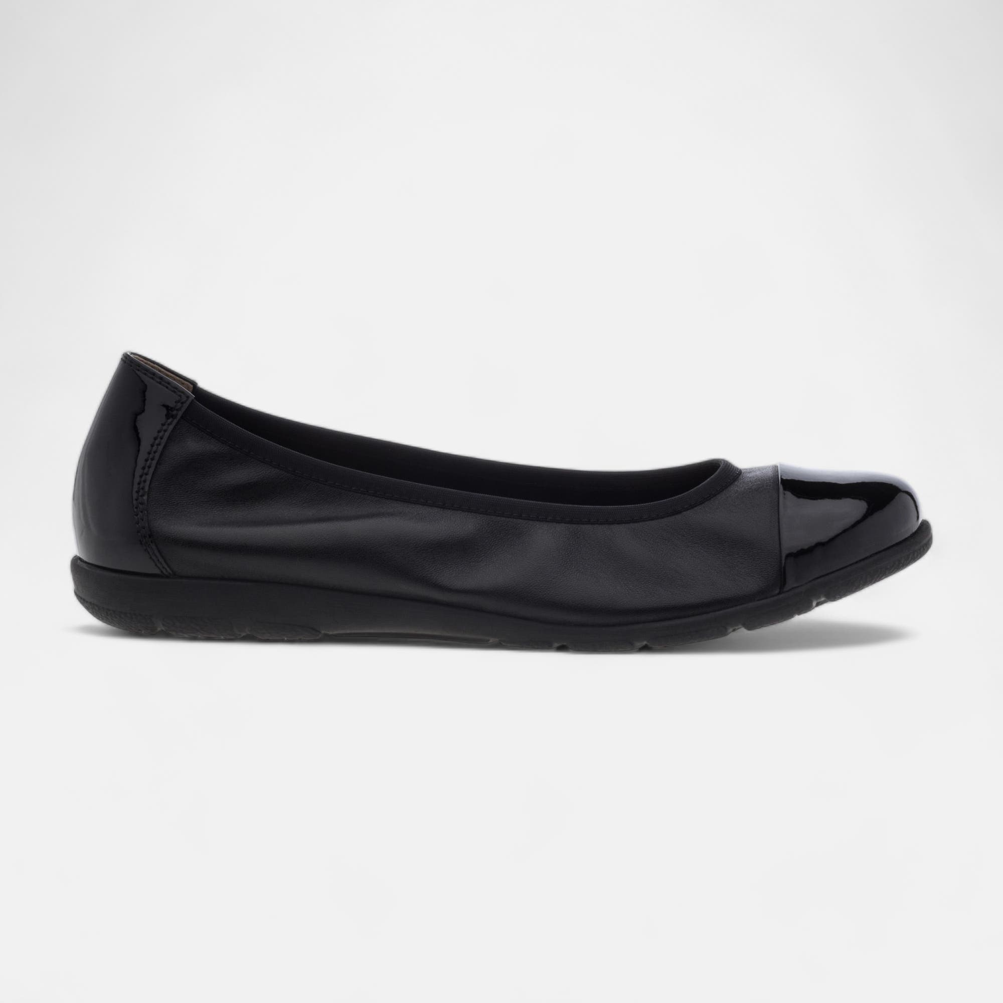 Ballerines Femme en cuir noir
