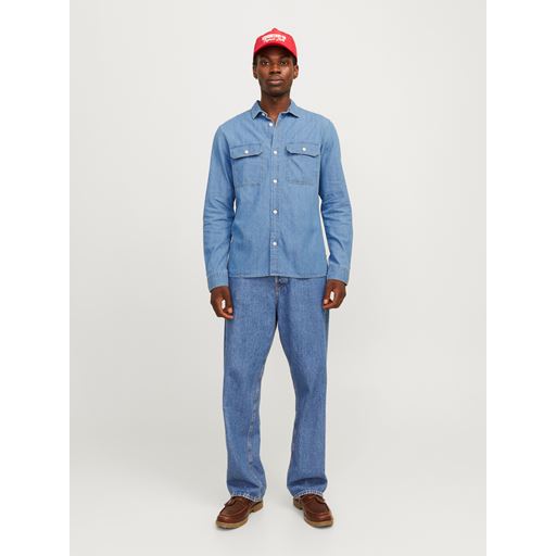 Jack&Jones Travis Skjorte, Light Blue Denim, XL