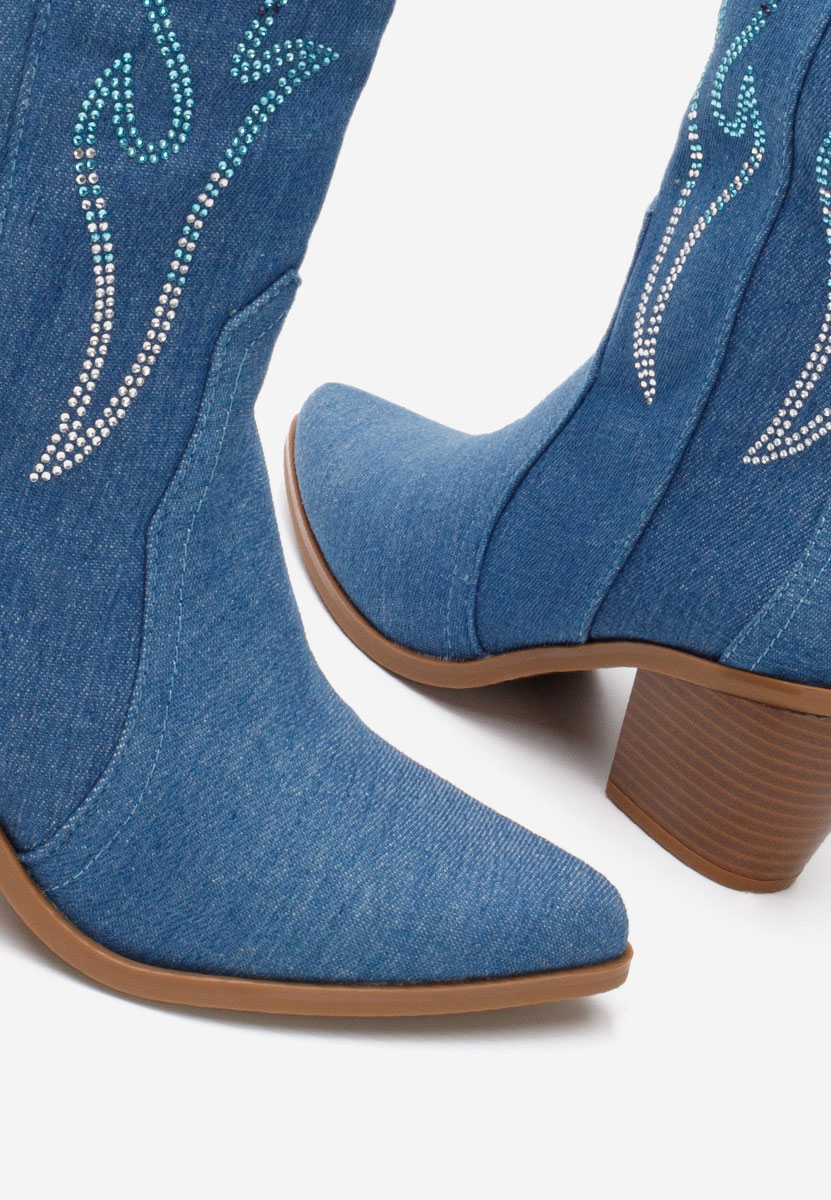 Bottes cowboy femme denim Melynda