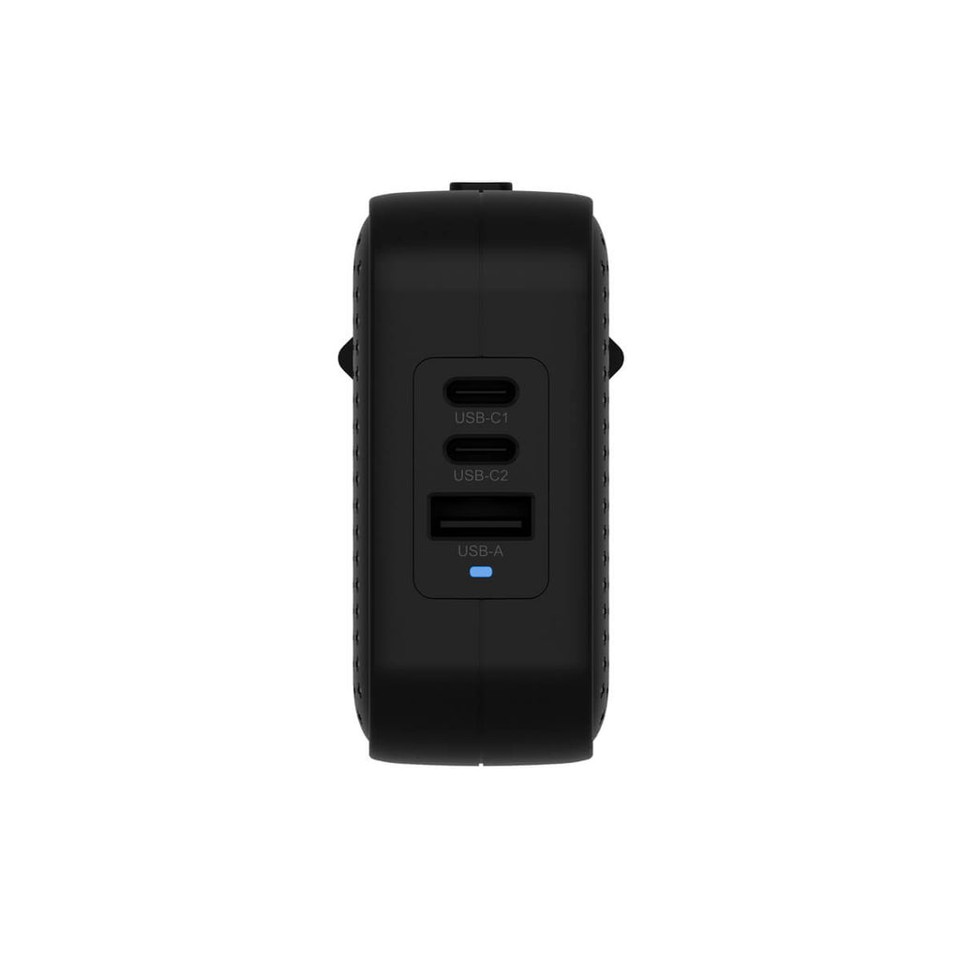 Hyper - HyperJuice - 70W USB-C GaN Rejse Oplader (3C+1A) - Sort