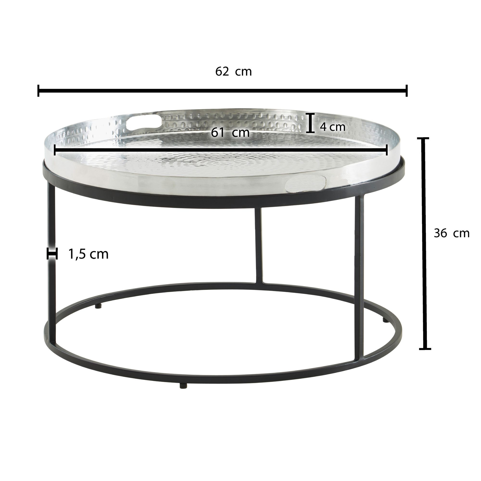 Couchtisch silber