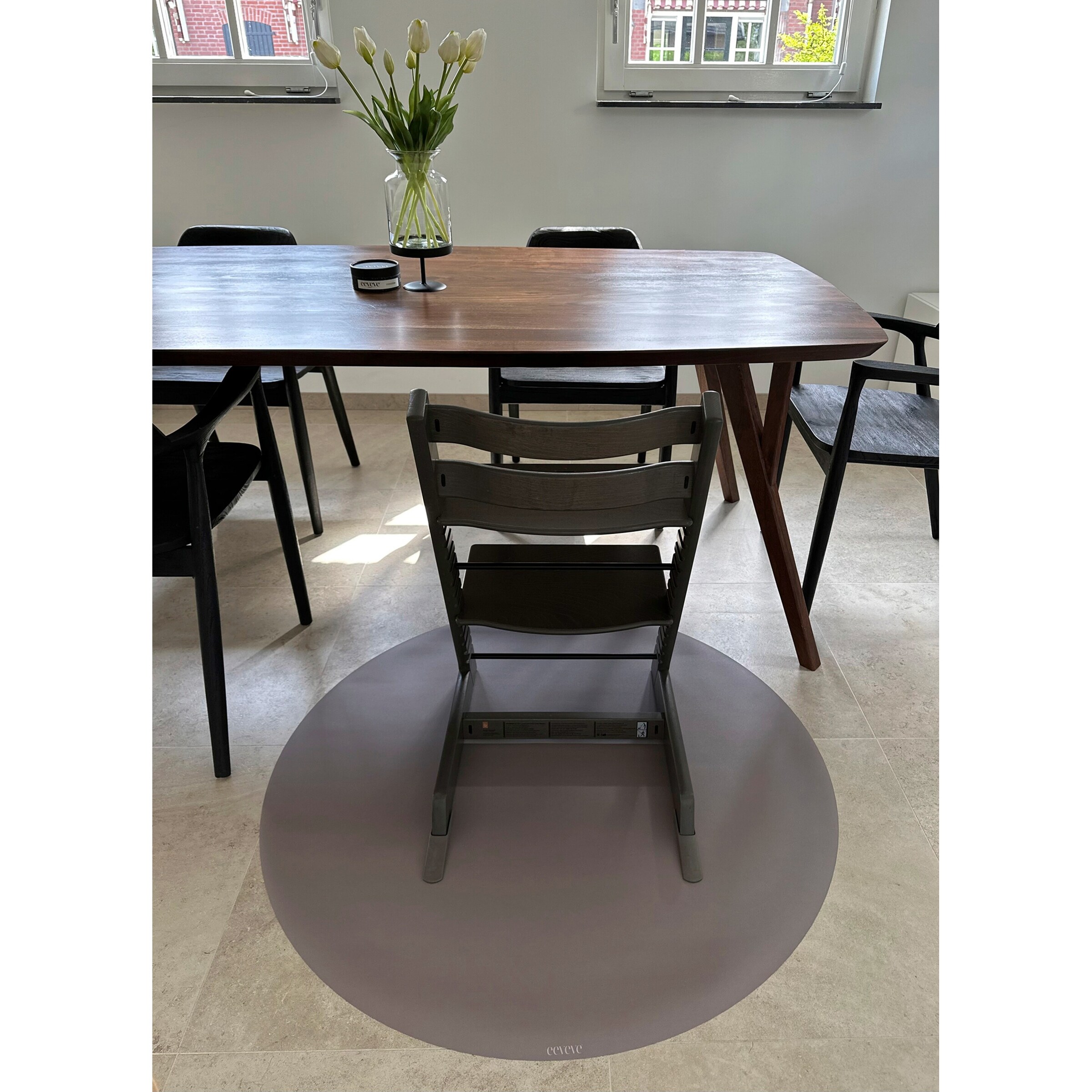 eeveve Hochstuhl Bodenmatte Taupe