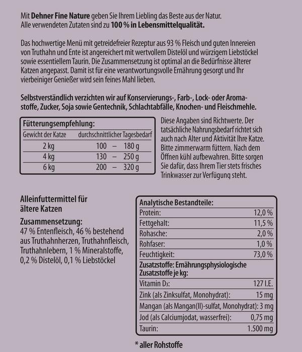 Dehner Fine Nature Nassfutter für Katzen