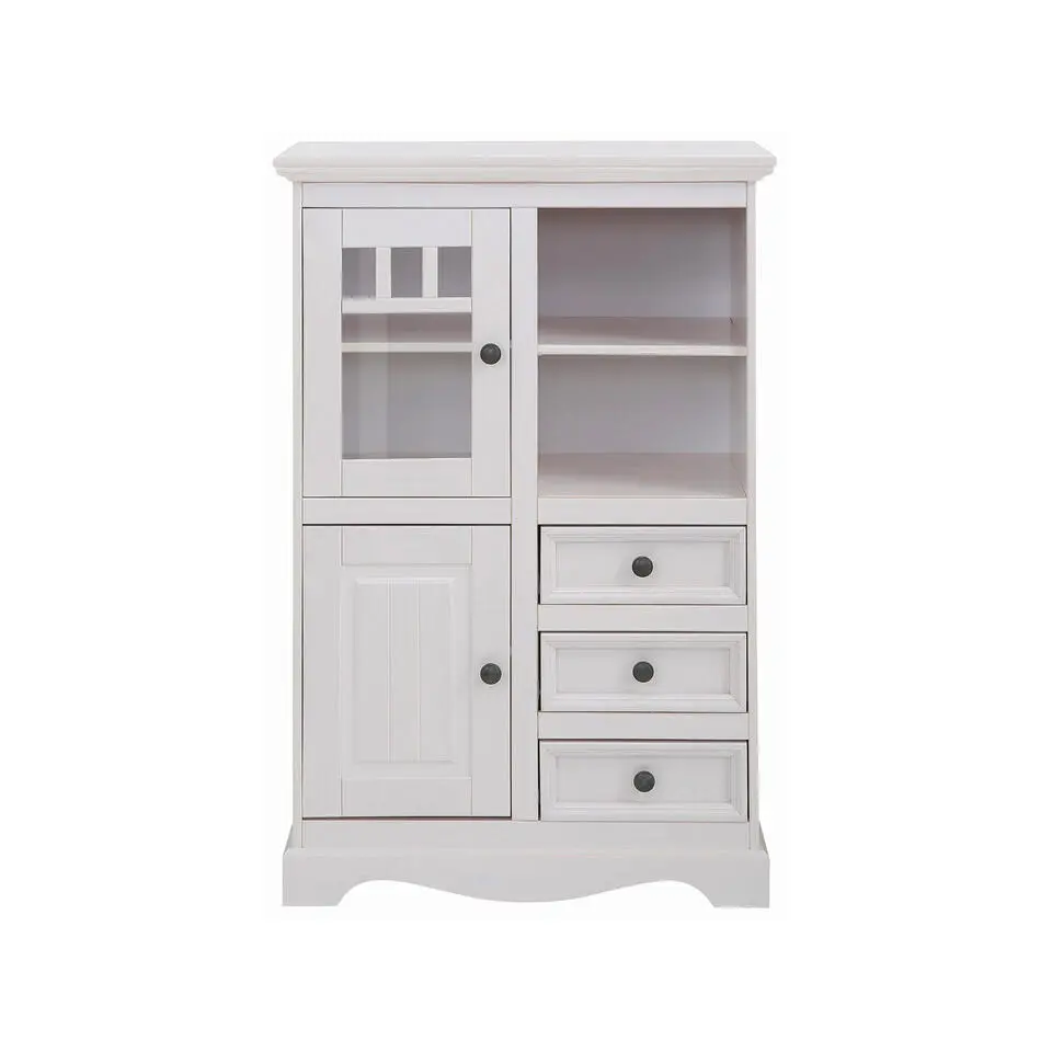 Melissa - Dressoir met 4 deuren en 2 laden in wit grenen