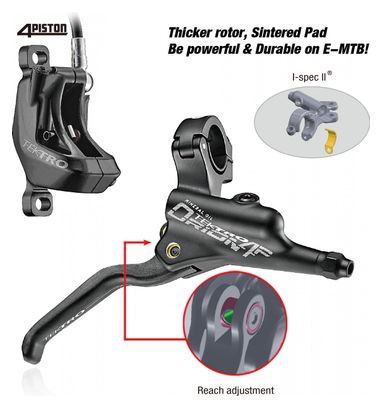 Frein à Disque Arrière Tektro Orion HD-M750 4 Pistons (sans disque) Noir
