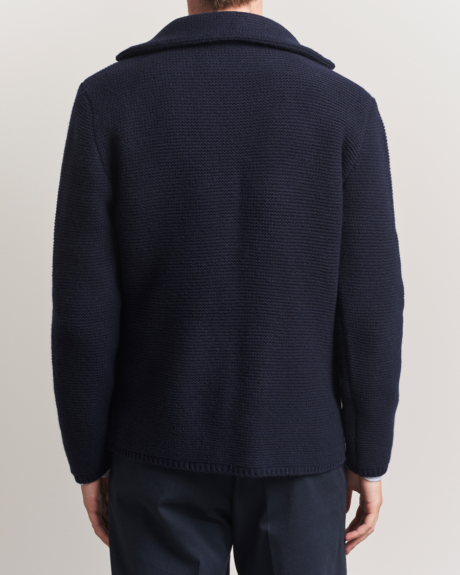 Altea Wool Cardigan Jacket Navy