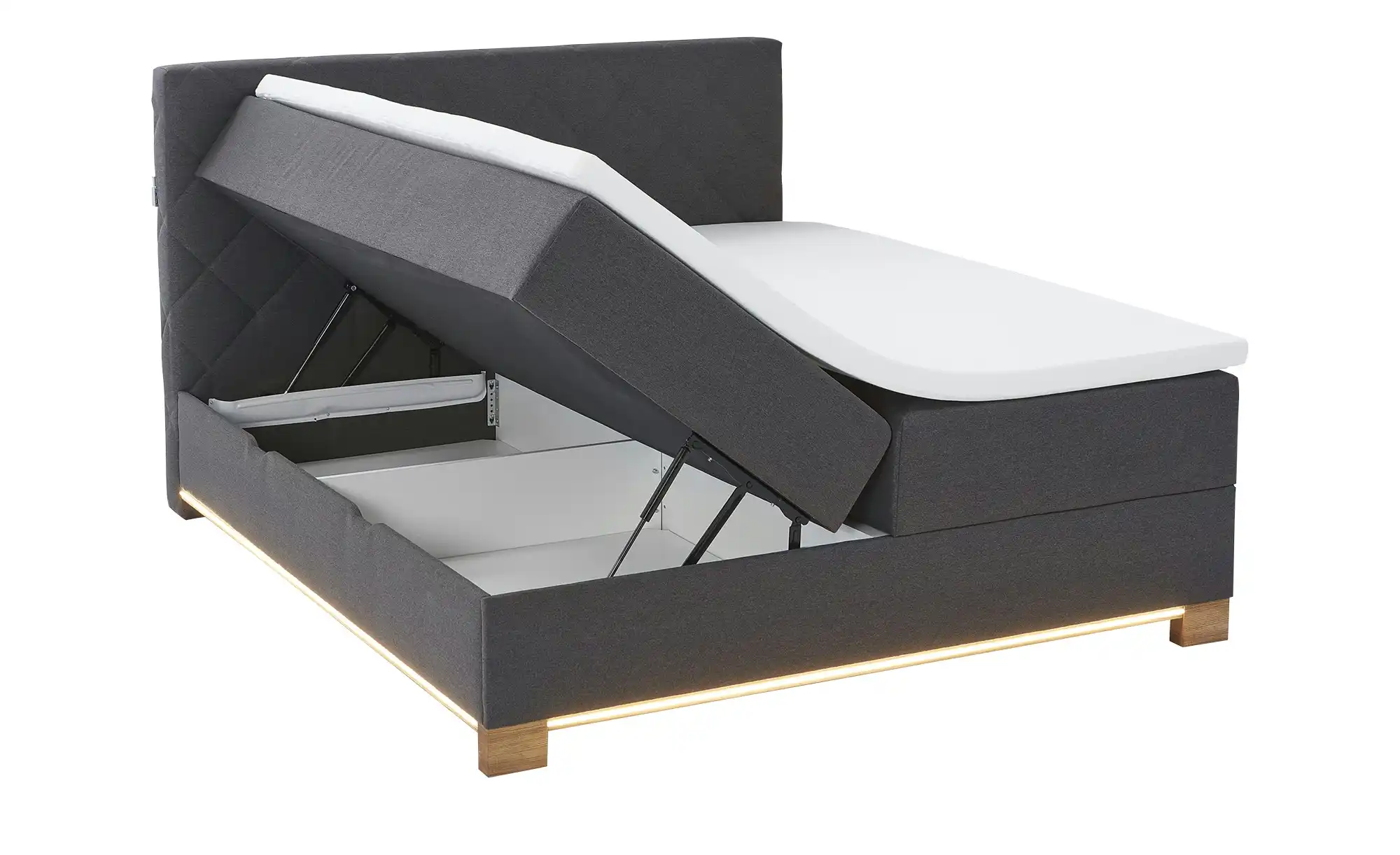 Boxspringbett USB-Anschluss & LED- Beleuchtung  Clara