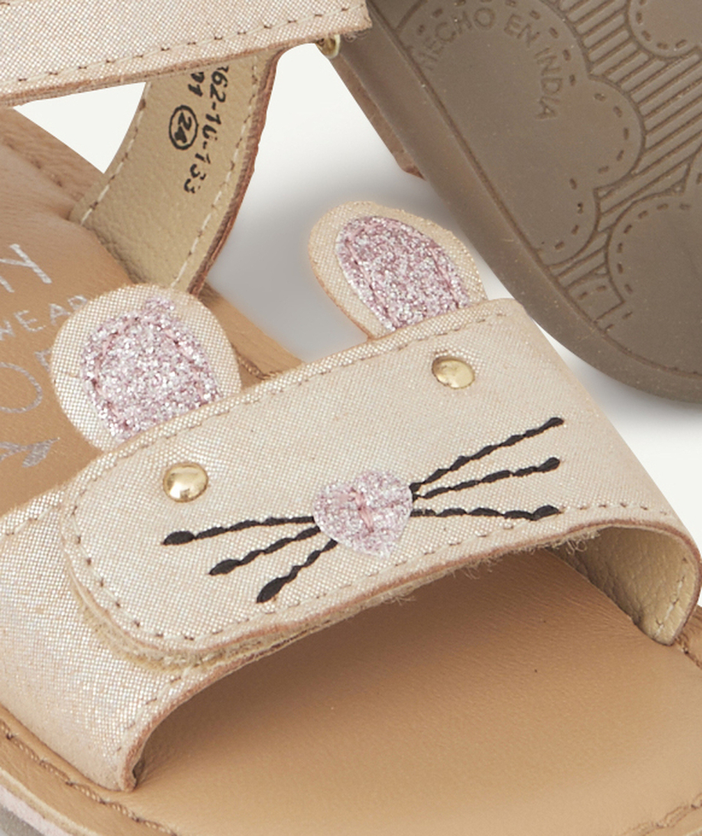 MOD8SANDALES EN CUIR CLOONIE ROSE MÉTAL