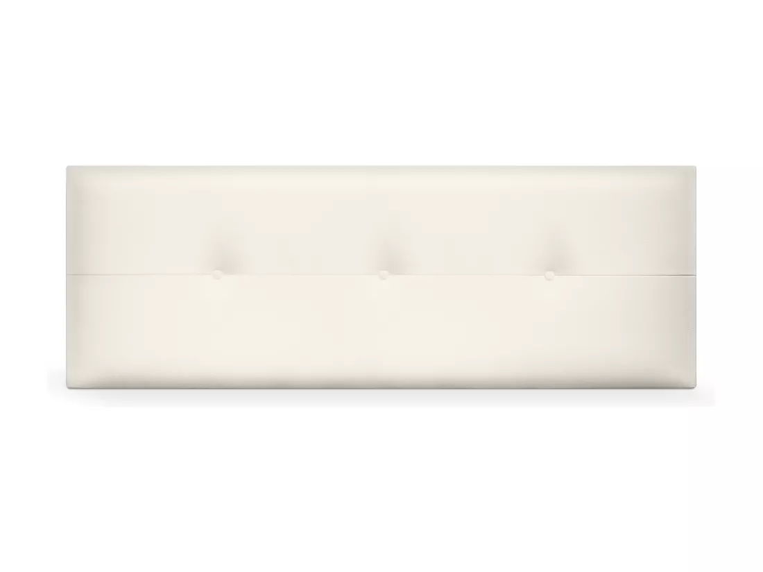 DHOME Tête de lit similicuir avec Boutons 160x50cm Lits 150/160 - Blanc Osseux