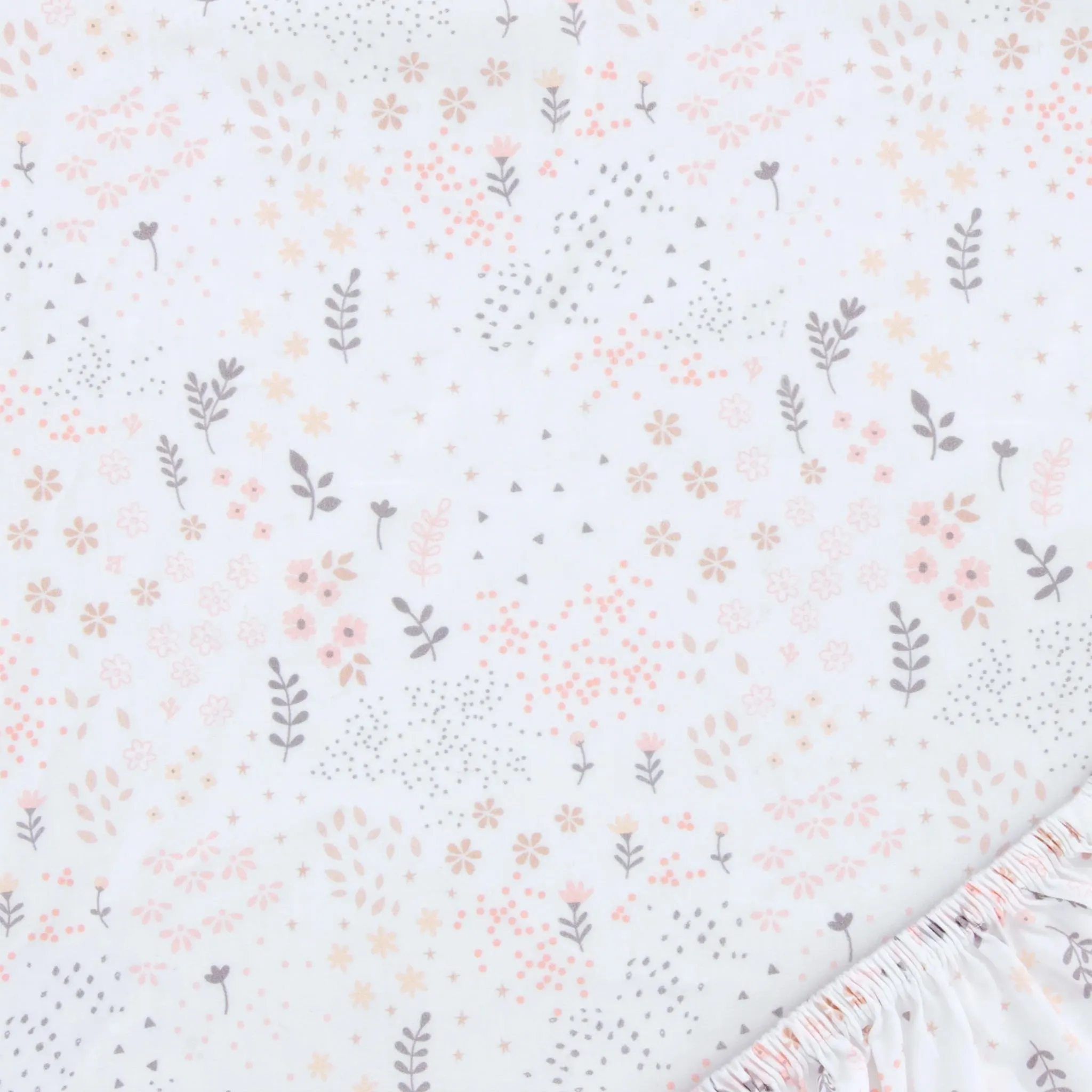 Trend Lab Drap Contour pour Lit de Bébé - Fleurs Blush