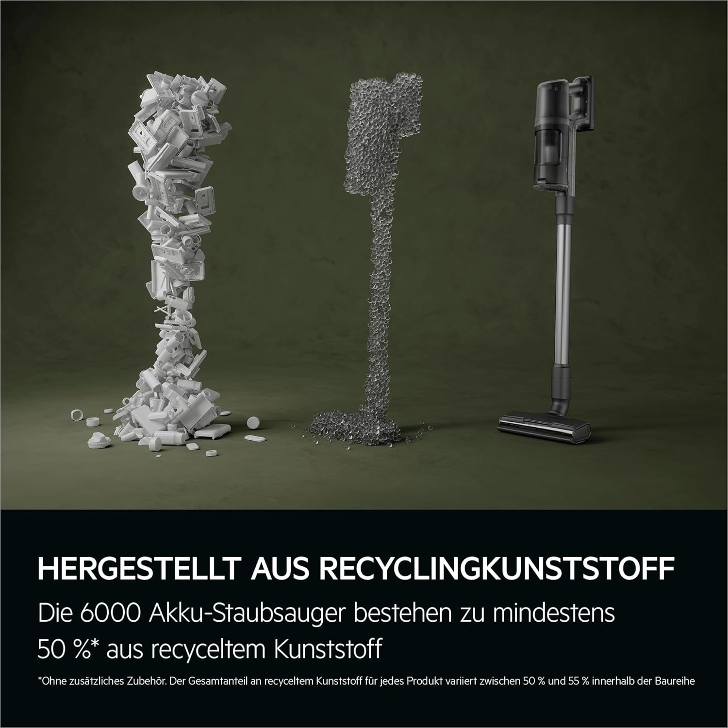 AEG 6000 Akku-Staubsauger & Zusatz Akku / 103.000 U/Min / 175.000 dPa/Digitalmotor/Kabellos/bis zu 99% Staubaufnahme/verlängerte Laufzeit/Entnehmbarer 21,6 V Akku / AP61CB21DB & ZE186