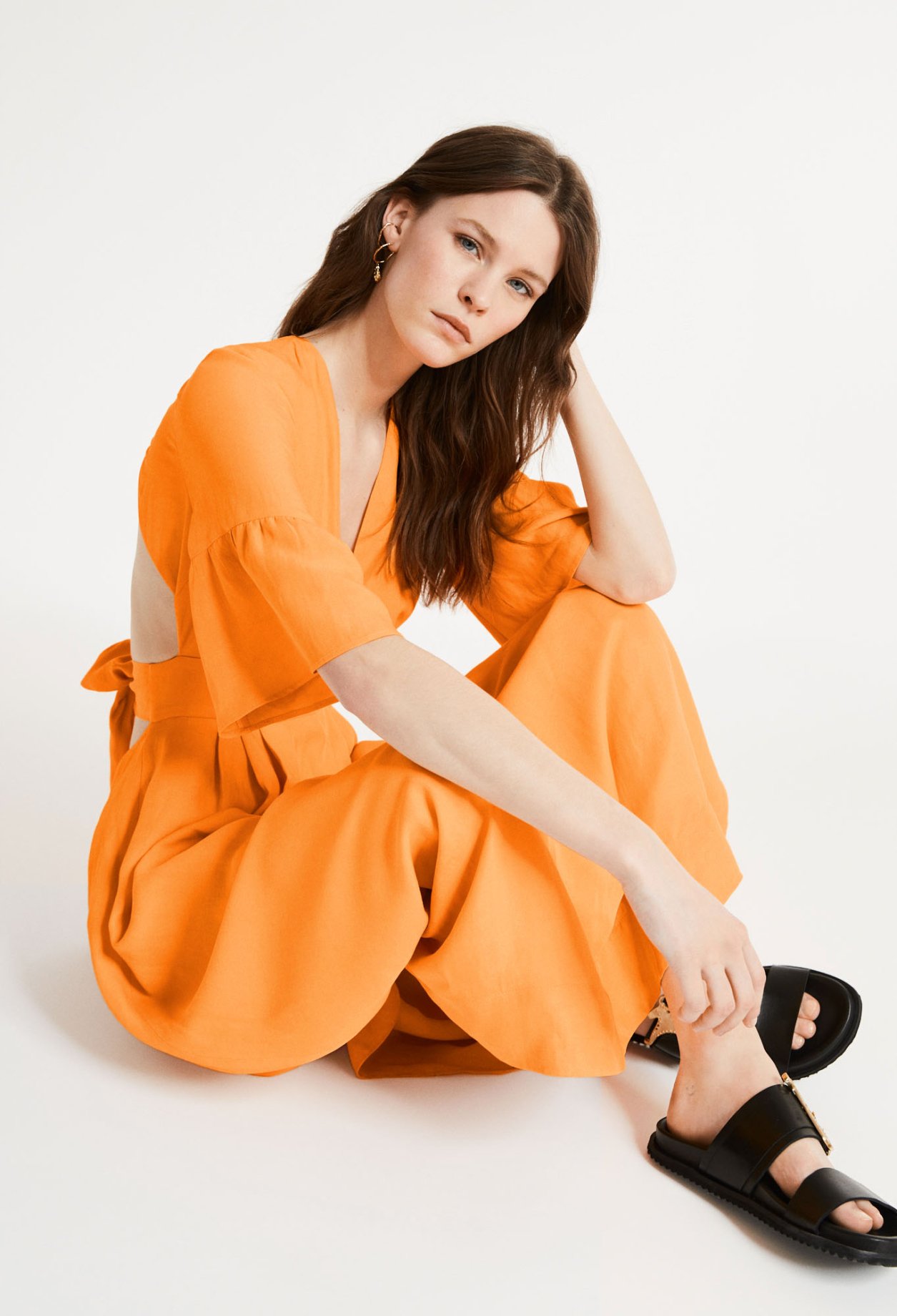 Robe longue jaune