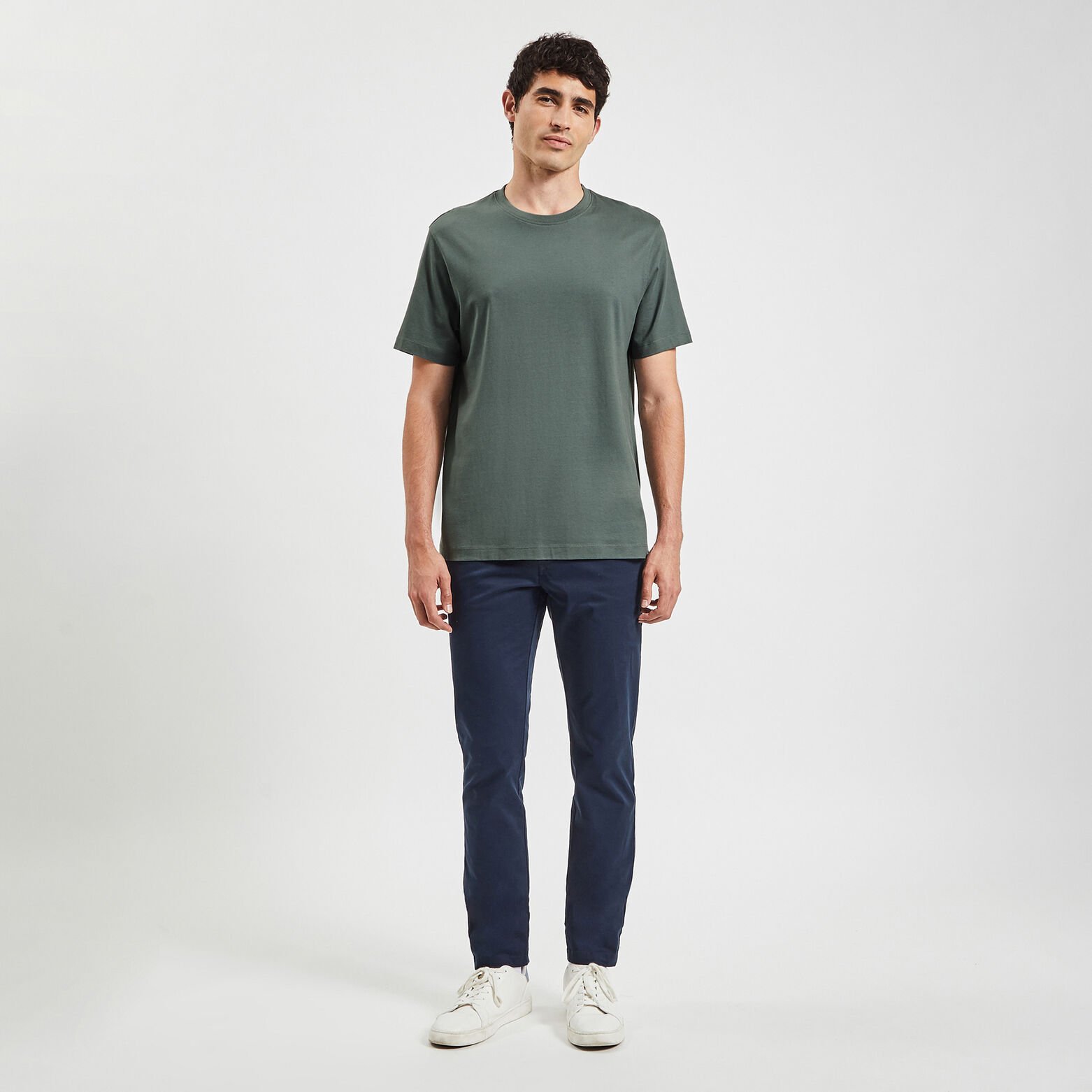 Tee shirt 'le parfait by JULES' coton issu de l'ag Vert kaki
