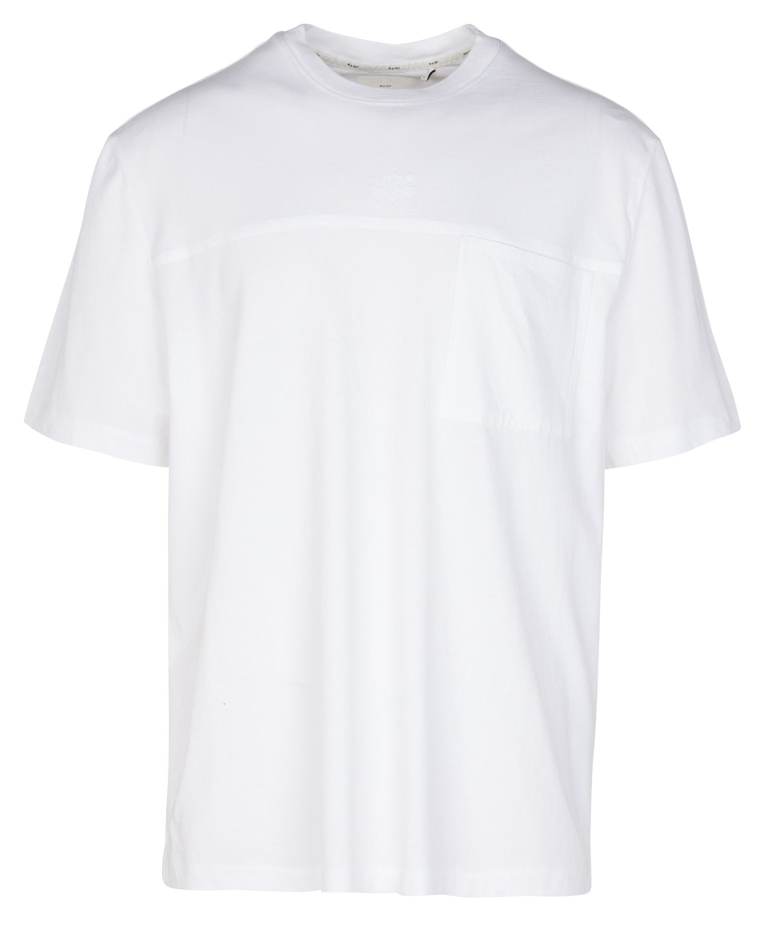 Tee-shirt droit col rond en coton | Blanc