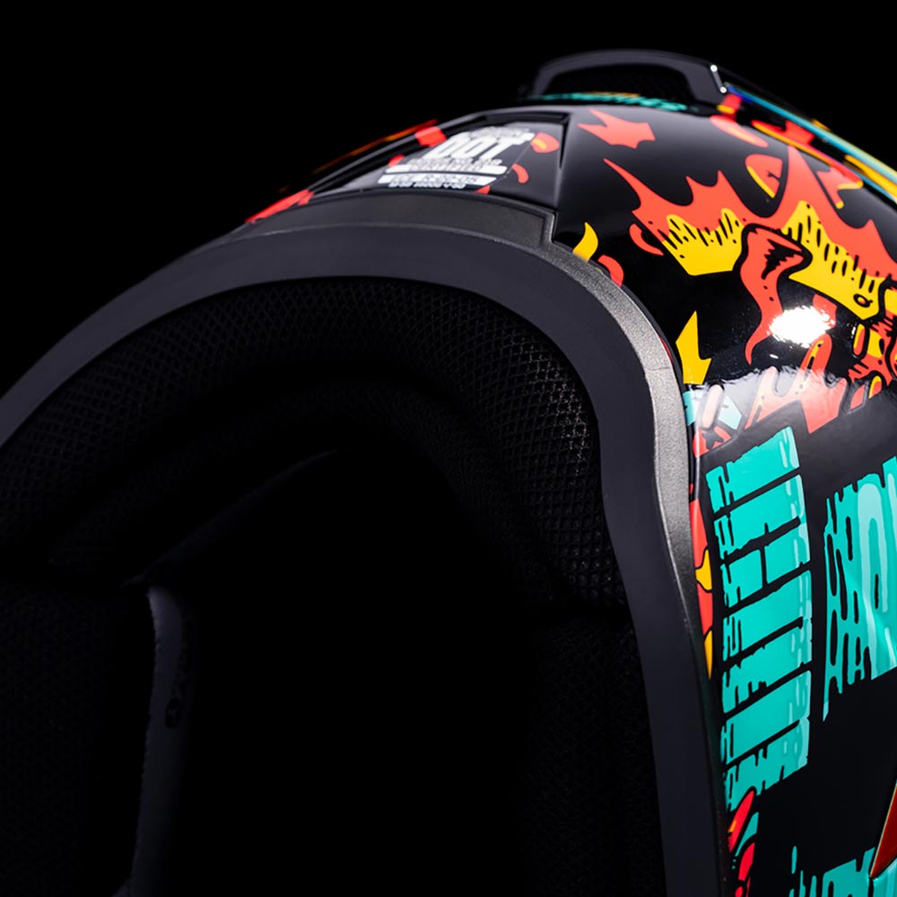 Icon - Casque Airform MIPS® Munchies™ Bleu / Jaune / Rouge