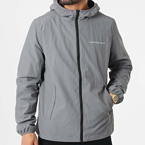 Veste Zippée Capuche Institutional Logo 0329 Gris
