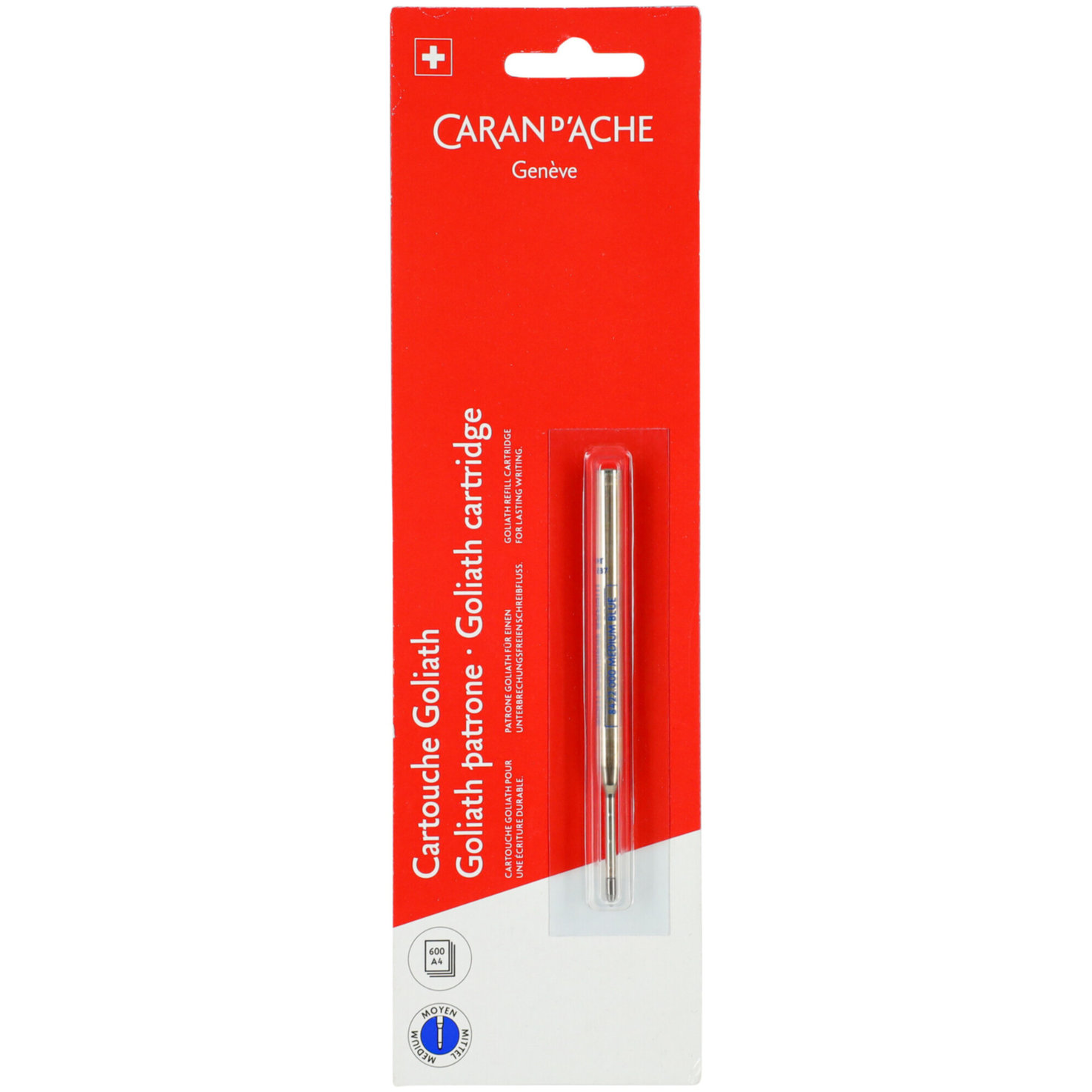Caran d'Ache Blister Goliath-Patrone Blau Medium